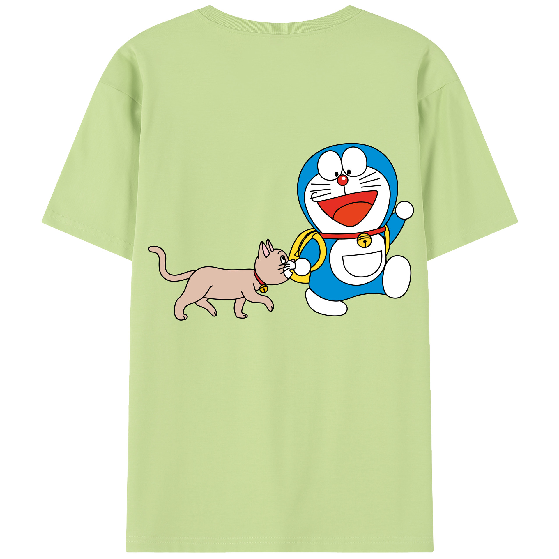 （画像用） ドラえもん Doraemon 綿100％半袖Tシャツ（背面プリント）